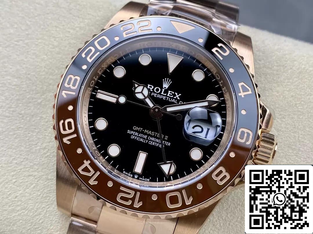 Rolex GMT Master II M126715CHNR-0001 1:1 Meilleure édition C+ Cadran noir d'usine