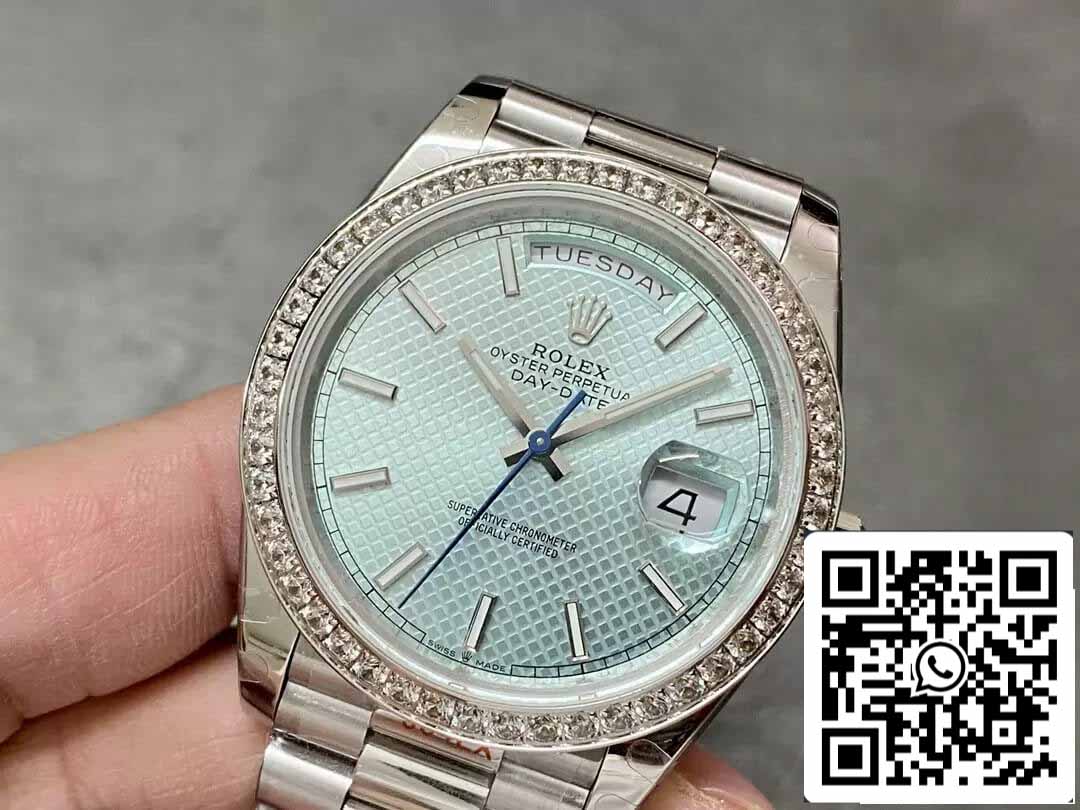 Rolex Day Date 228236 1: 1 Meilleure édition GM Factory V2 Version à contrepoids Cadran bleu