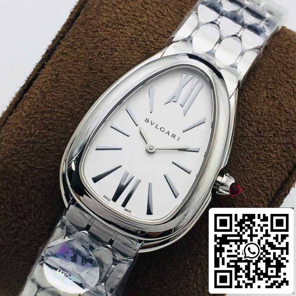 Bulgari Serpenti 103141 1: 1 Best Edition BV Factory quadrante bianco argento