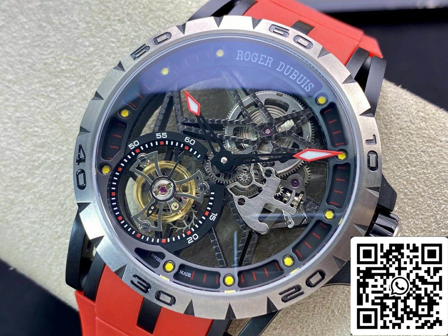 Roger Dubuis Excalibur RDDBEX0549 1:1 Meilleure édition BBR Factory Tourbillon Cadran Squelette