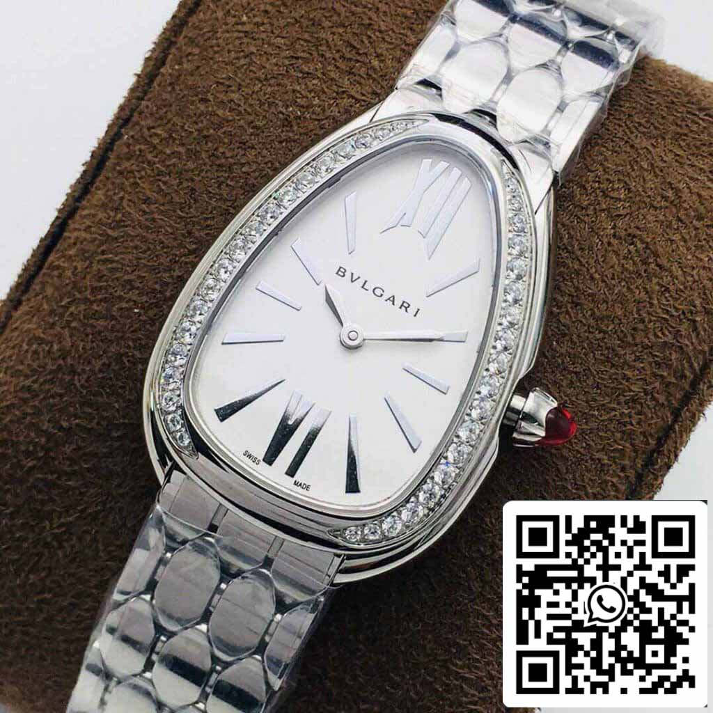 Bvlgari Serpenti 103361 1:1 Best Edition BV Factory mostrador branco prateado