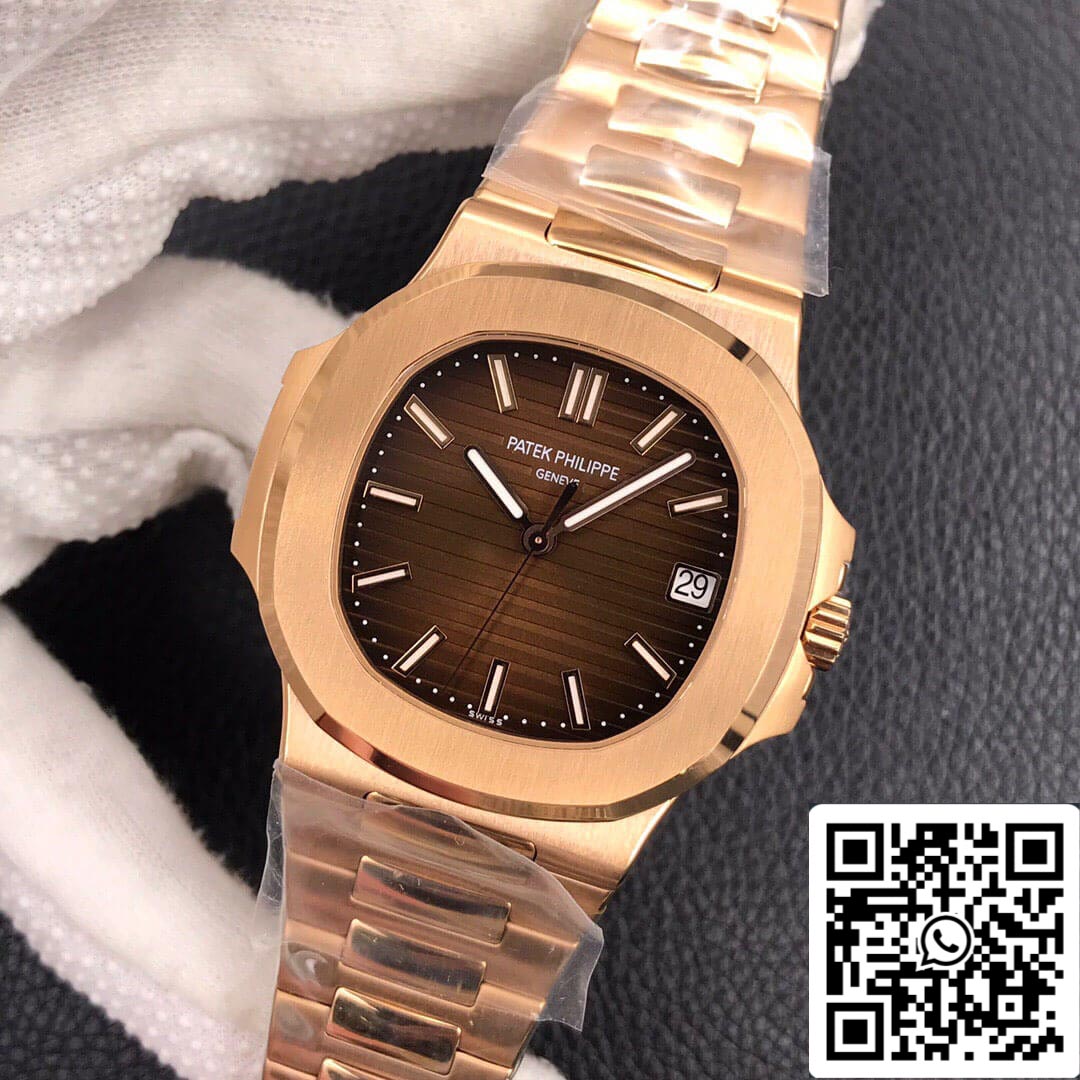 Patek Philippe Nautilus 5711/1R-001 1:1 Melhor Edição 3K Fábrica Ouro Rosa