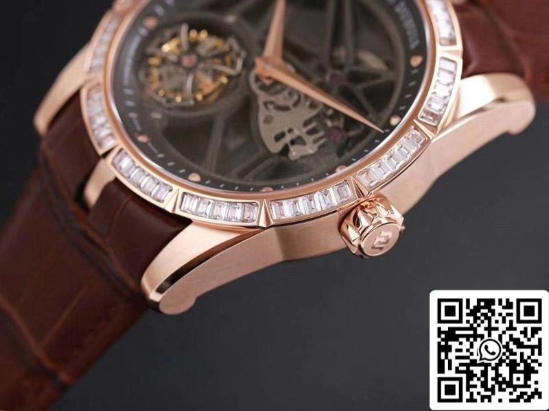 Roger Dubuis Excalibur RDDBEX0404 1:1 Meilleure édition JB Factory V3 Tourbillon en or rose suisse RD505SQ