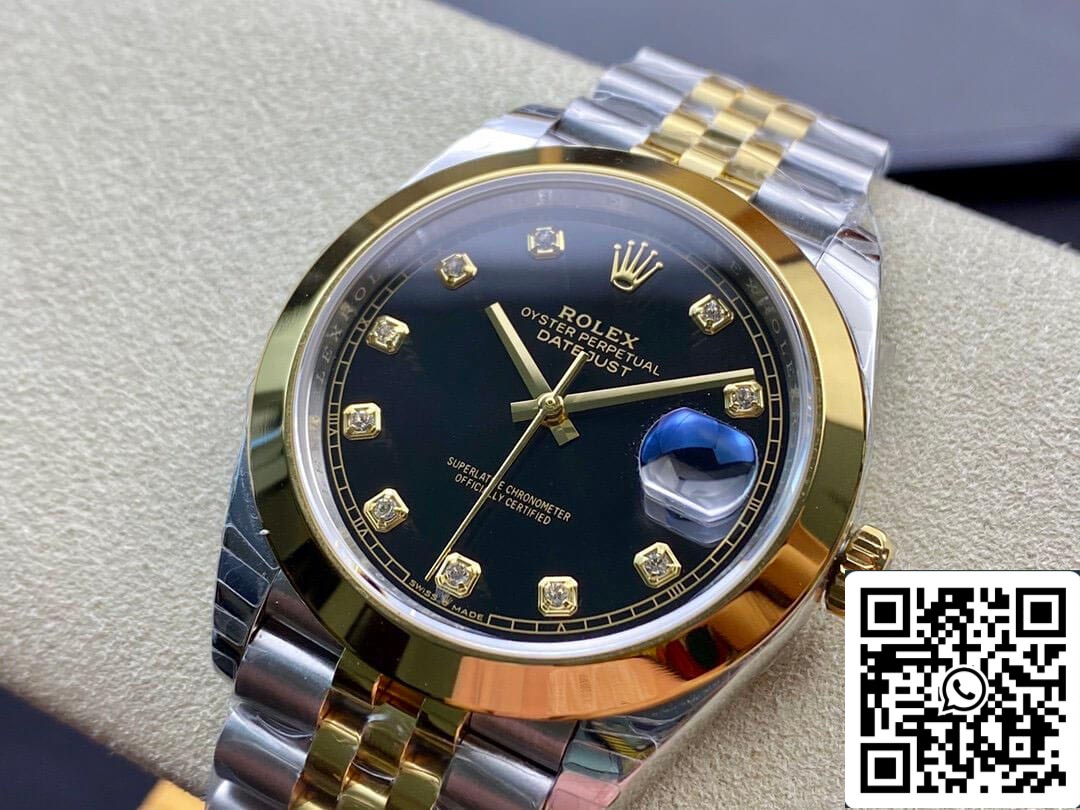 Rolex Datejust M126303-0006 1:1 Melhor Edição EW Factory Mostrador Preto