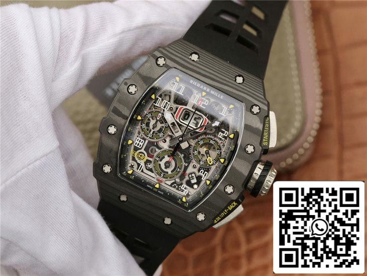 Richard Mille RM11-03 1:1 Best Edition KV Factory Black Carbon Fiber Case