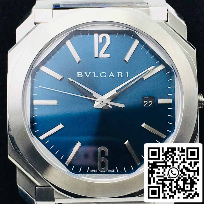 Bvlgari Octo 102105 BGO38C3SSD 1:1 Meilleure édition BV Factory Cadran bleu