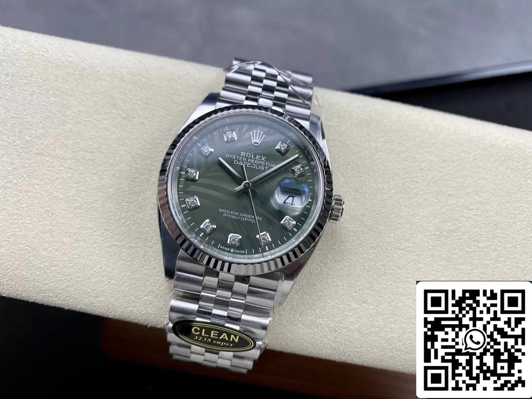 Rolex Datejust M126234-0055 36MM 1:1 Melhor Edição Clean Factory Mostrador Verde