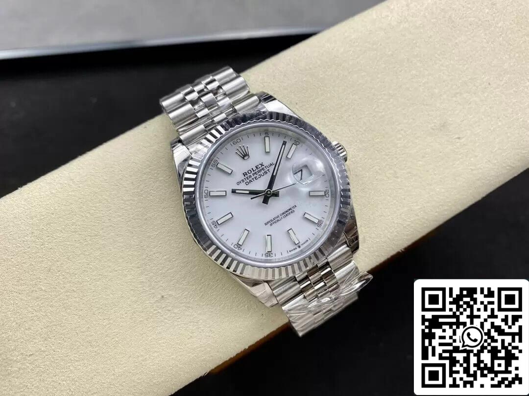 Rolex Datejust M126334-0010 1:1 Melhor Edição VS Factory Mostrador Branco