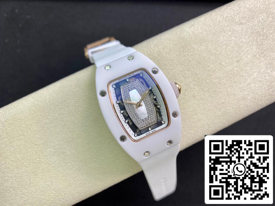 Richard Mille RM 07-01 1:1 Mejor Edición RM Factory Cerámica Correa Blanca