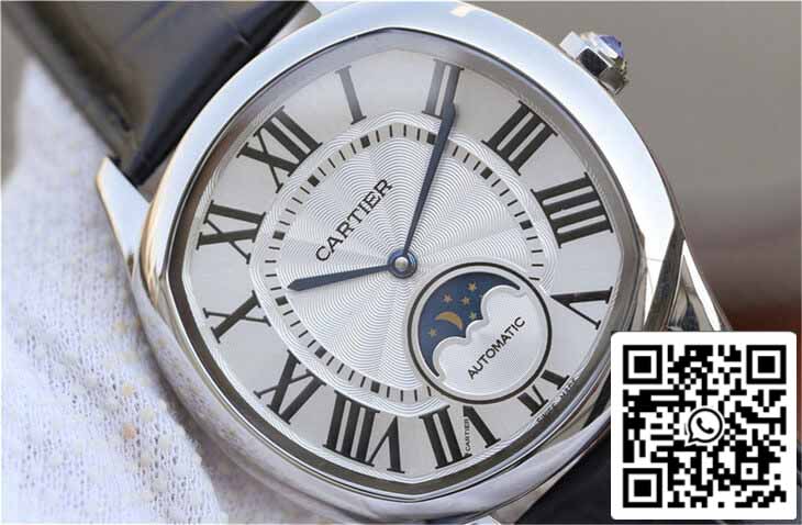 Drive De Cartier Moonphase WSNM0008 1:1 Meilleure édition en acier inoxydable