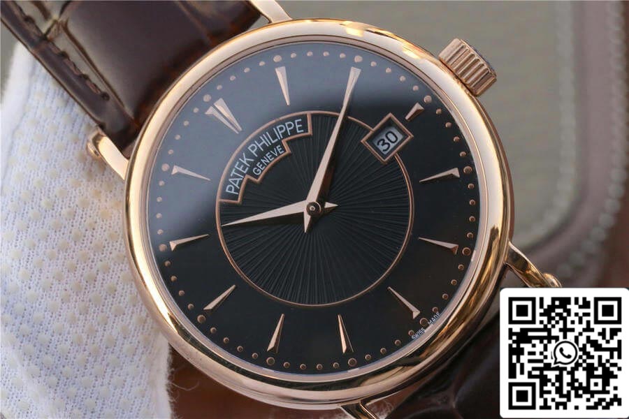 Patek Philippe Calatrava 1:1 Best Edition ZF Factory Rose Gold Leather Strap