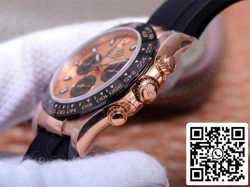 Rolex Daytona M116515LN-0021 1:1 Meilleure édition Noob Factory Cadran rose Suisse ETA4130