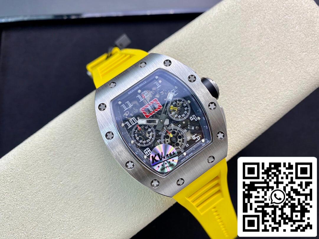 Richard Mille RM11 1:1 Meilleure édition KV Factory Bracelet jaune titane