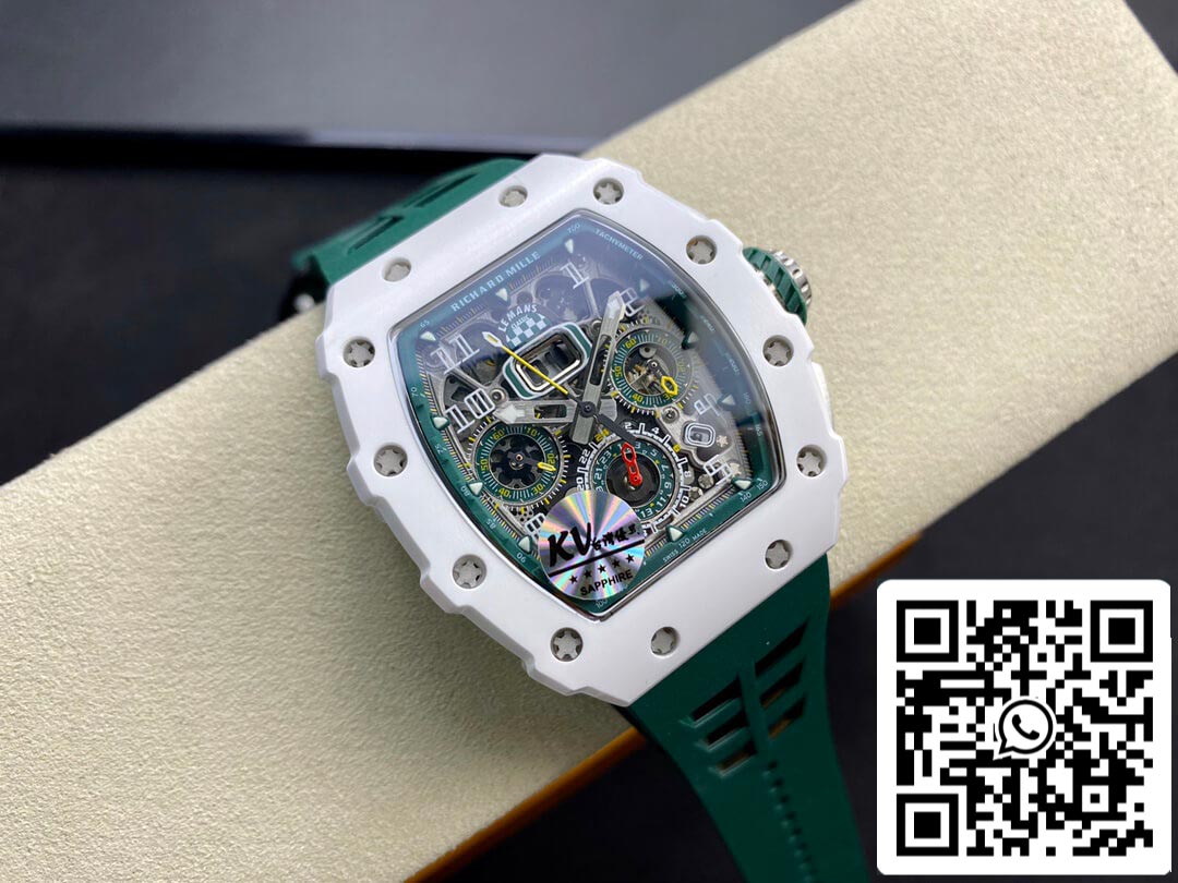 Richard Mille RM011-03 1:1 Mejor Edición KV Factory Correa Verde