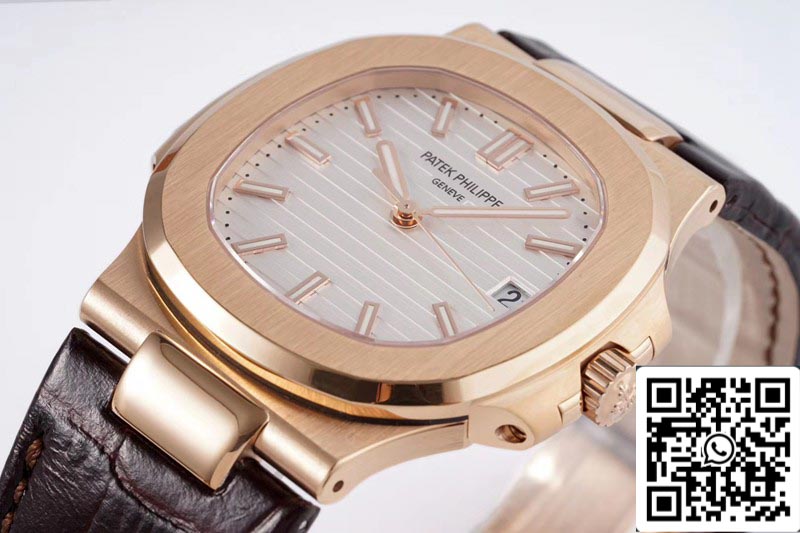 Patek Philippe Nautilus 5711R-001 1:1 Meilleure édition PPF Factory V4 Cadran blanc Suisse ETA324