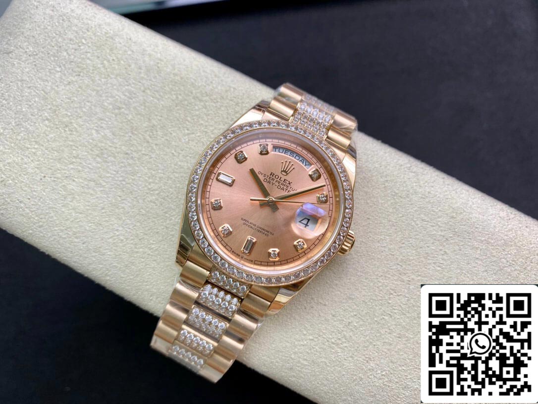 Rolex Day Date M128345RBR-0020 1:1 Meilleure édition EW Factory Cadran en or rose