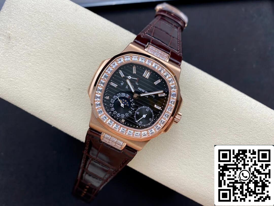 Patek Philippe Nautilus 5724R-001 1:1 Meilleure édition GR Factory Cadran noir