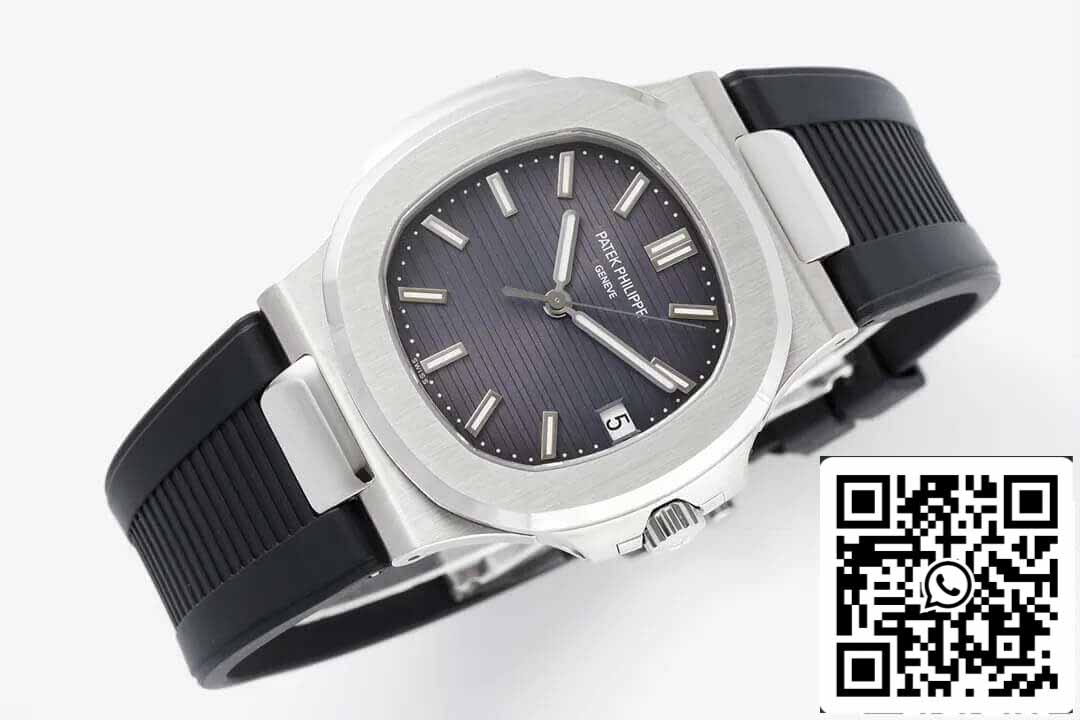 Patek Philippe Nautilus 5711 1:1 Meilleure édition PPF Factory Bracelet en caoutchouc noir