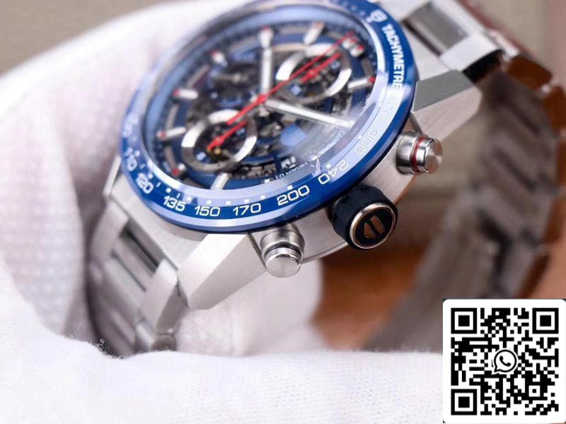 Tag Heuer Carrera Calibro Heuer 01 CAR201T.BA0766 Cronografo 1:1 Best Edition XF Factory quadrante blu Calibro svizzero 01