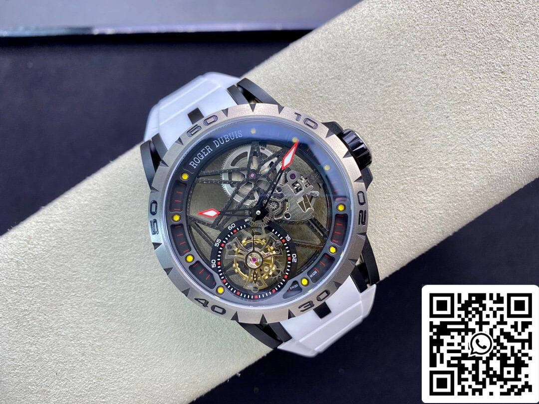 Roger Dubuis Excalibur RDDBEX0549 1:1 Meilleure édition BBR Factory Tourbillon Bracelet Blanc