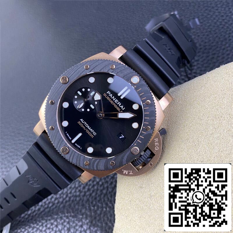 SBF Panerai Submersible PAM01070 1:1 Meilleure édition VS Factory Cadran noir