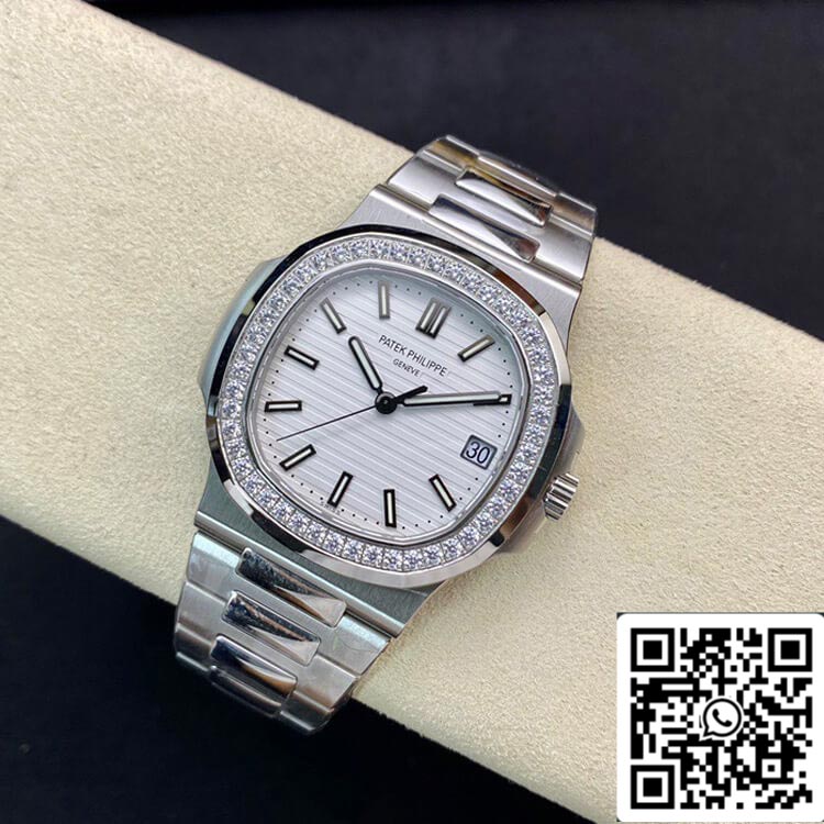 Patek Philippe Nautilus 5713/1G-010 1:1 Meilleure édition PPF Factory V4 Cadran blanc Suisse ETA324