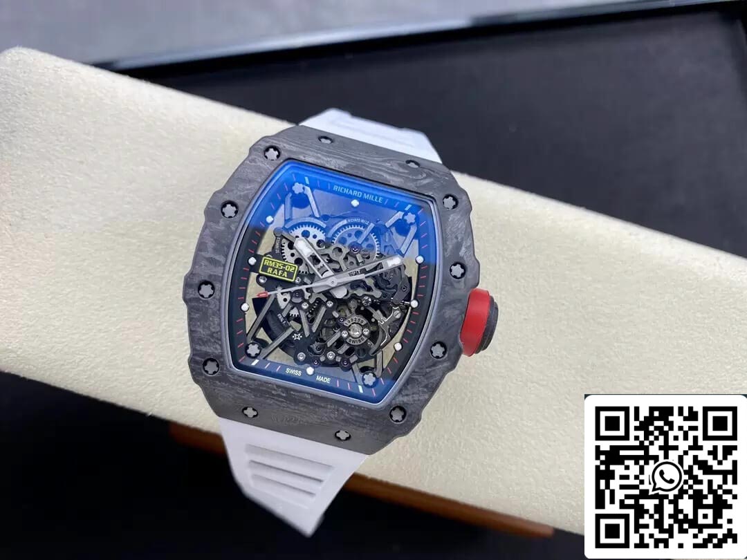 Richard Mille RM35-02 1:1 Meilleure édition T+ Factory Bracelet blanc en fibre de carbone