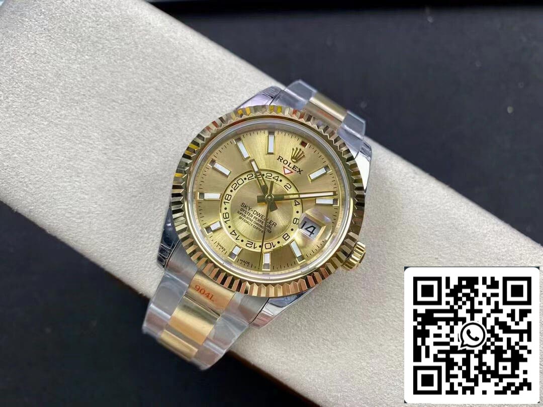 Rolex Sky Dweller M326933-0001 V2 Meilleure édition 1:1 Noob Factory Cadran Champagne