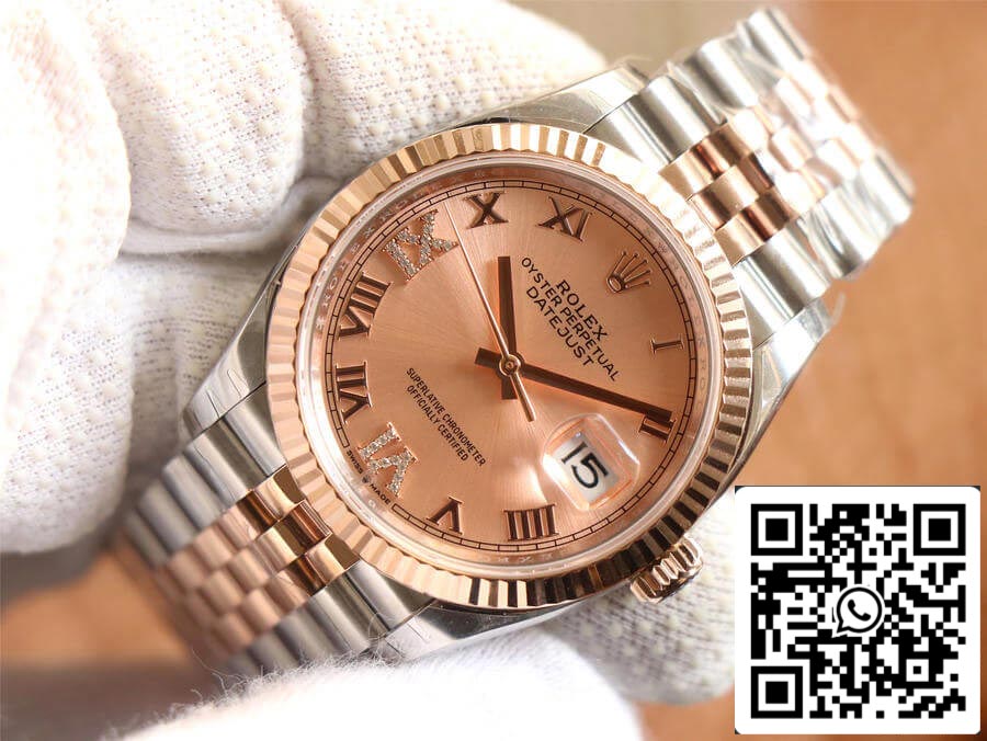 Rolex Datejust M126231-0027 1:1 Meilleure édition EW Factory Or rose