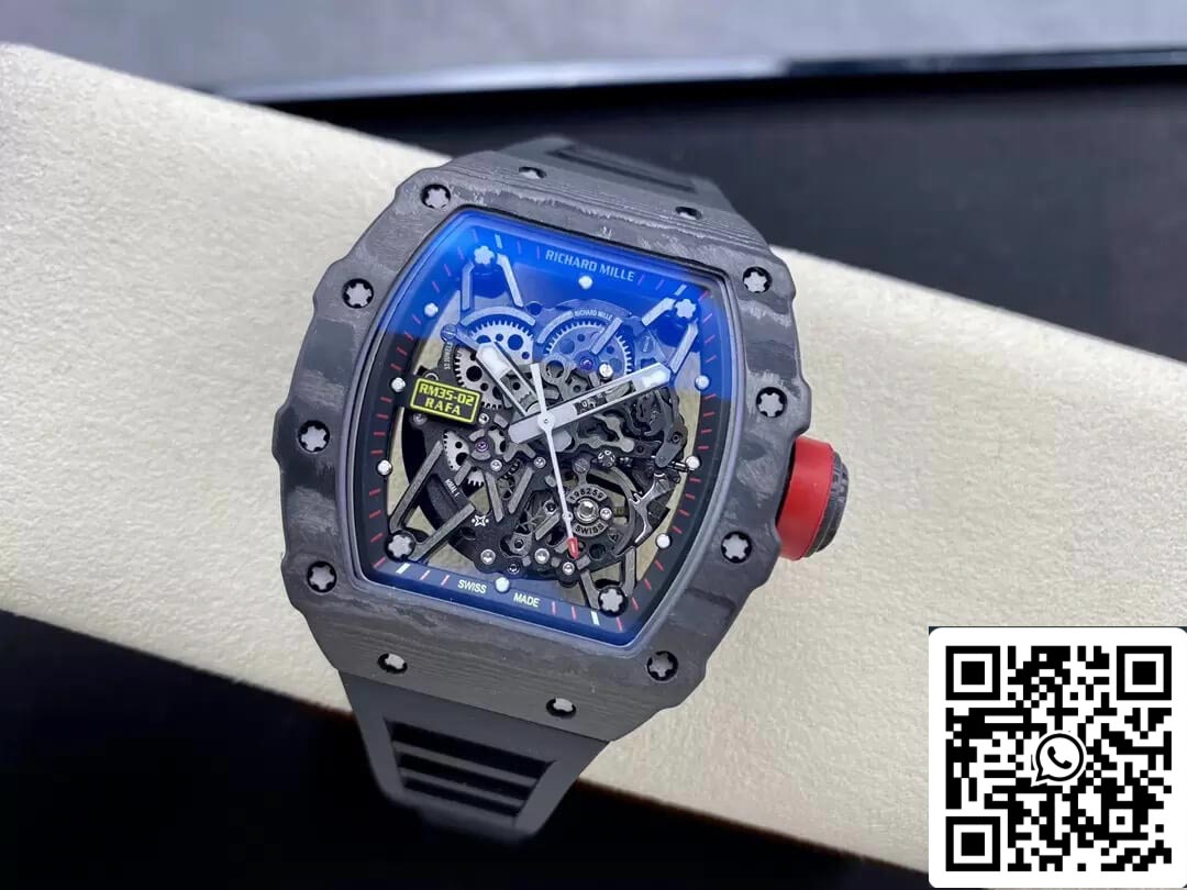 Richard Mille RM35-02 1:1 Best Edition T+ Factory NTPT Carbonfaser-Schwarzarmband