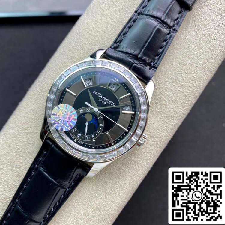 Patek Philippe Complicações 5205G 1:1 Melhor Edição KM Factory Diamond Bezel