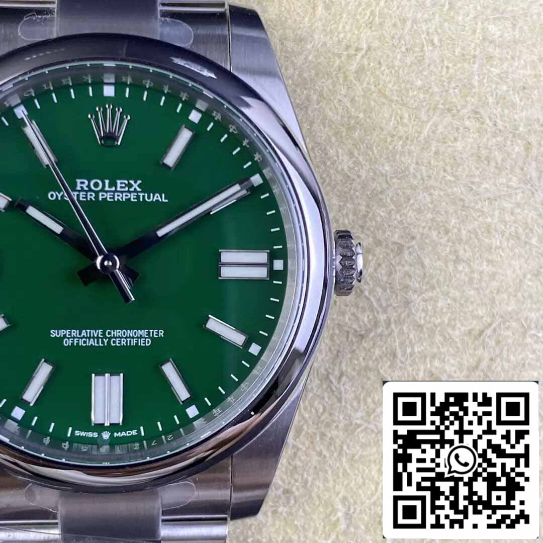 Rolex Oyster Perpetual M124300-0005 41MM 1:1 Best Edition Clean Factory Green Dial