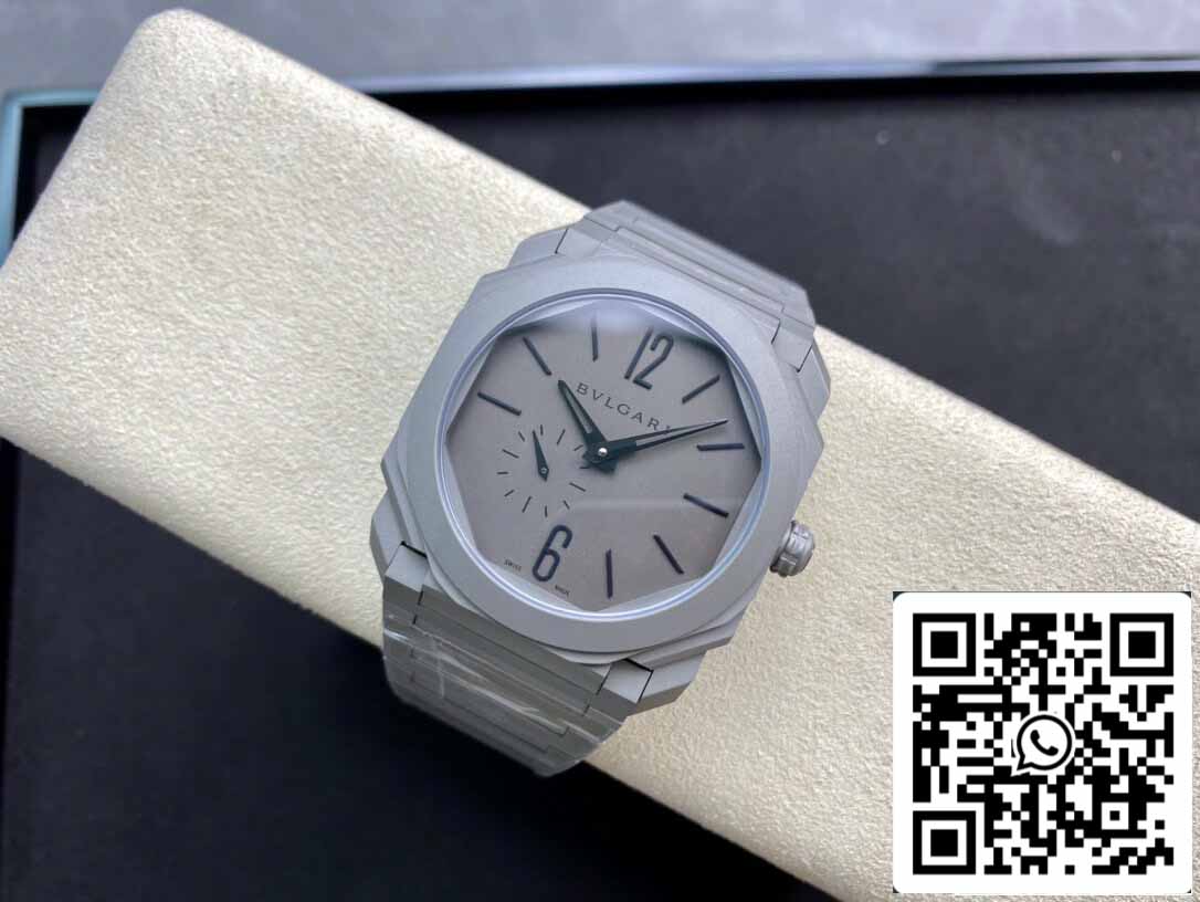 Bvlgari Octo Finissimo 102713 BGO40C14TTXTAUTO 1:1 Meilleure édition BV Factory Cadran gris argenté