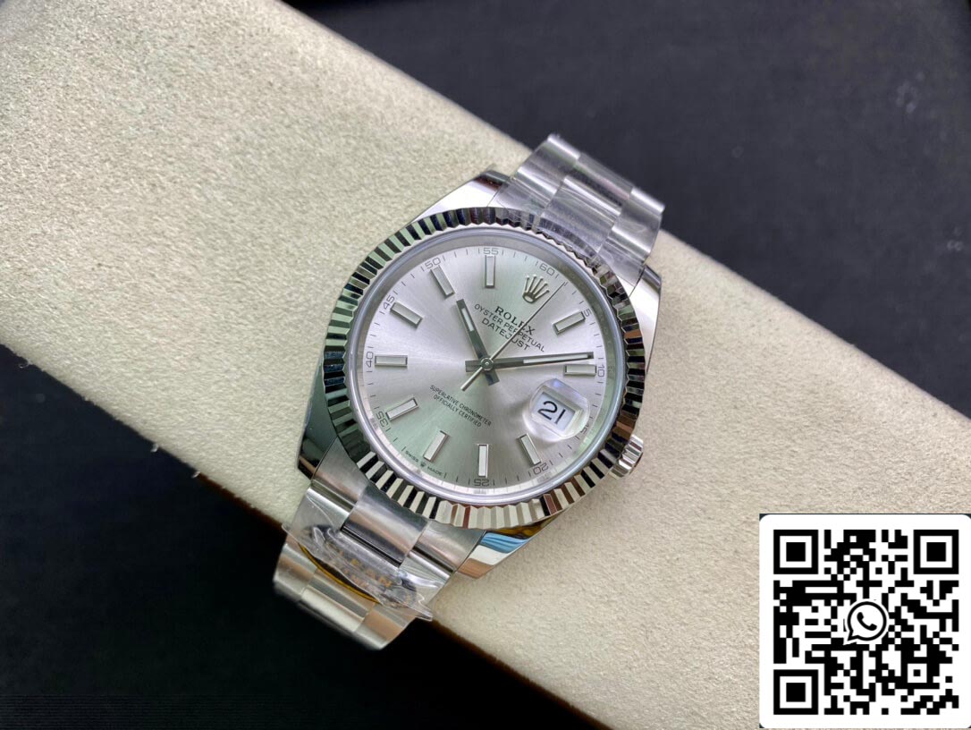 Rolex Datejust M126334-0003 41 mm Oyster Strap Clean Factory mostrador branco