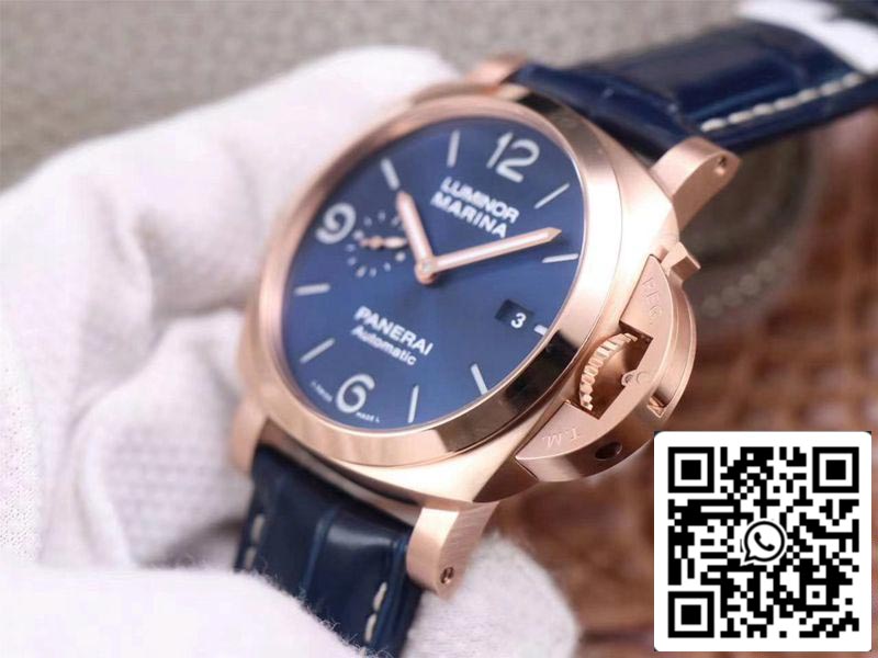 Panerai Luminor Marina Goldtech PAM01112 1:1 Meilleure édition VS Factory Blue Dial Swiss P9010