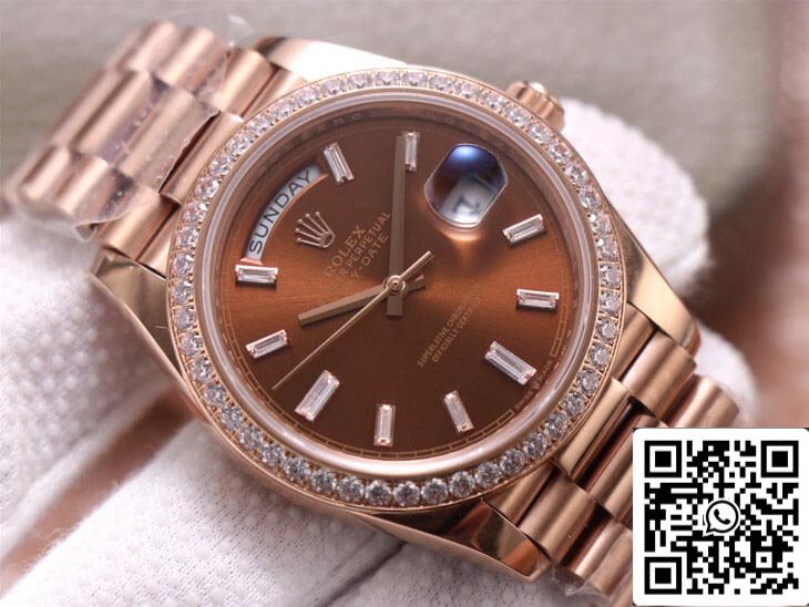 Rolex Day Date M228345RBR-0006 1:1 Meilleure édition EW Factory Or rose