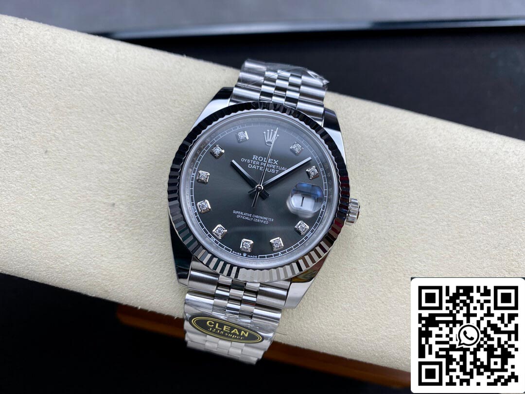 Rolex Datejust M126334-0006 1:1 Melhor Edição Clean Factory Mostrador Cinza