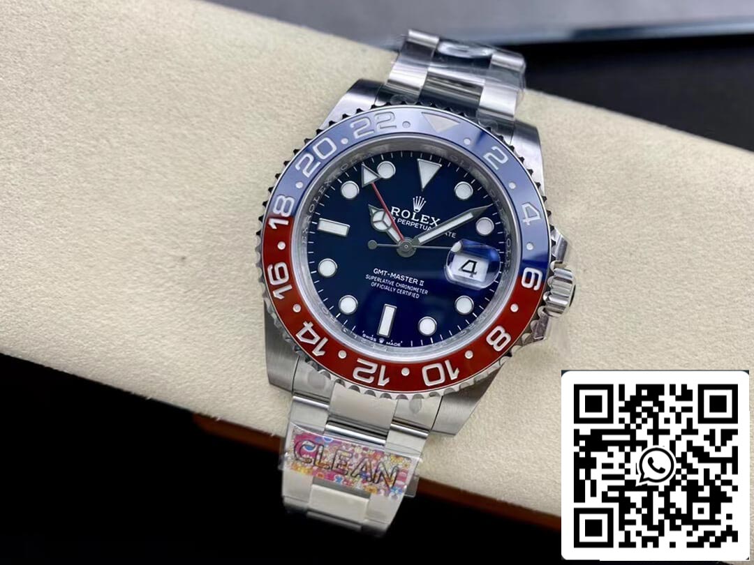 Rolex GMT Master II M126719blro-0003 1:1 Best Edition Quadrante blu fabbrica pulita