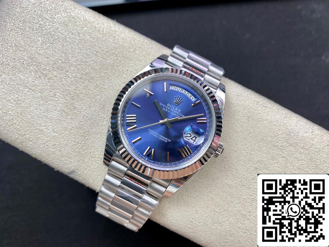 Rolex Day Date M228236-0007 1:1 Meilleure édition EW Factory Cadran bleu