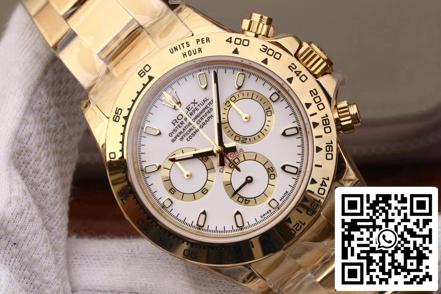 Rolex Daytona Cosmograph M116508-0001 1:1 Best Edition JH Factory weißes Zifferblatt