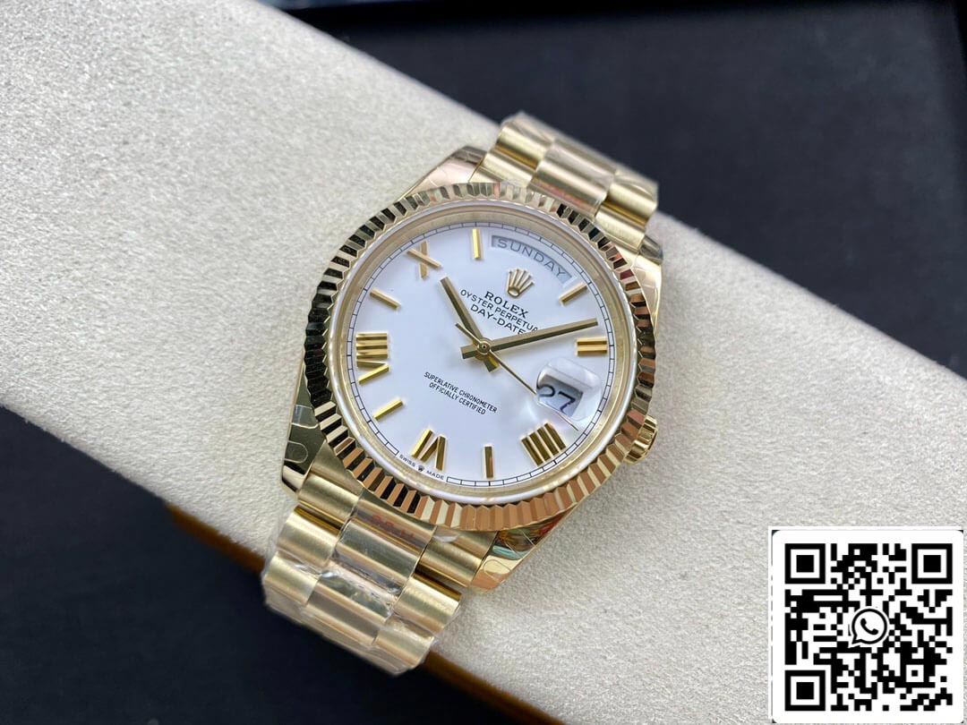 Rolex Day Date M228238-0042 1:1 Meilleure édition EW Factory Cadran blanc