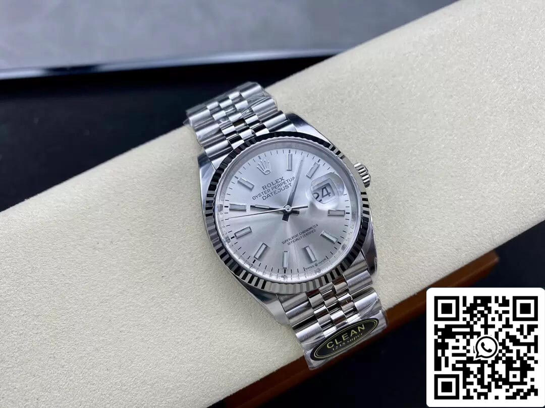 Rolex Datejust M126234-0013 36MM 1:1 Melhor Edição Clean Factory Mostrador prateado