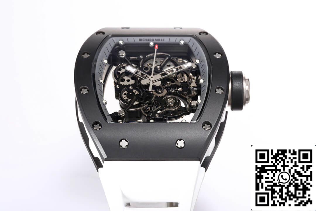 Richard Mille RM-055 1:1 Meilleure édition BBR Factory Boîtier en céramique noire