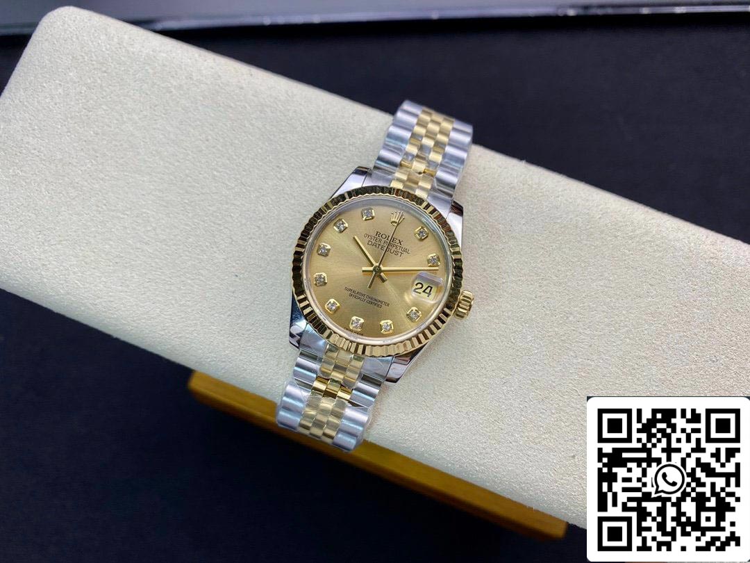 Rolex Datejust M278273-0026 31MM 1:1 Melhor Edição EW Factory Mostrador Champagne