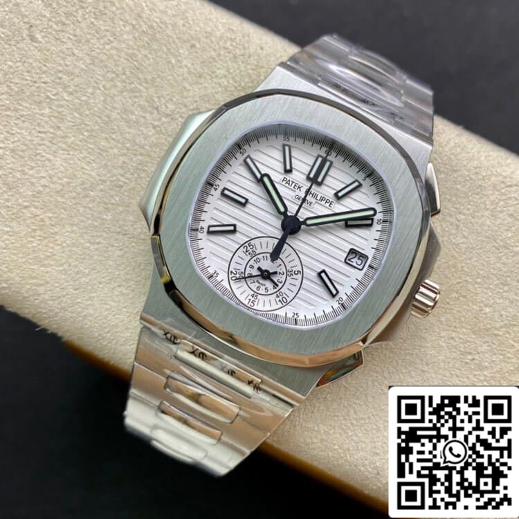 Patek Philippe Nautilus 5980/1A-019 1:1 Meilleure édition 3K Factory V2 Cadran blanc