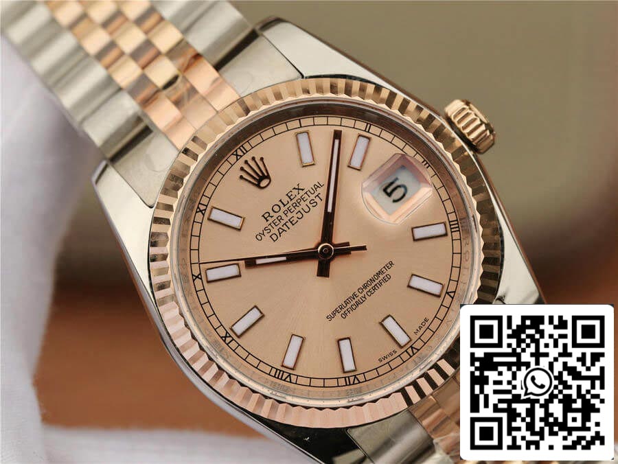 Rolex Datejust 116231 36MM 1:1 Meilleure édition GM Factory Cadran rose en or rose