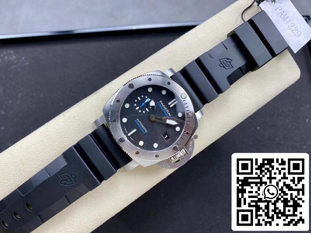 Panerai Submersible PAM01229 1:1 Meilleure édition VS Cadran noir d'usine