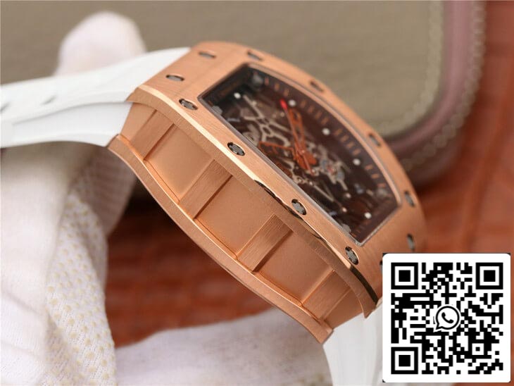 Richard Mille RM035 Americas KV Factory 1:1 Melhor Edição Pulseira Branca em Ouro Rosa