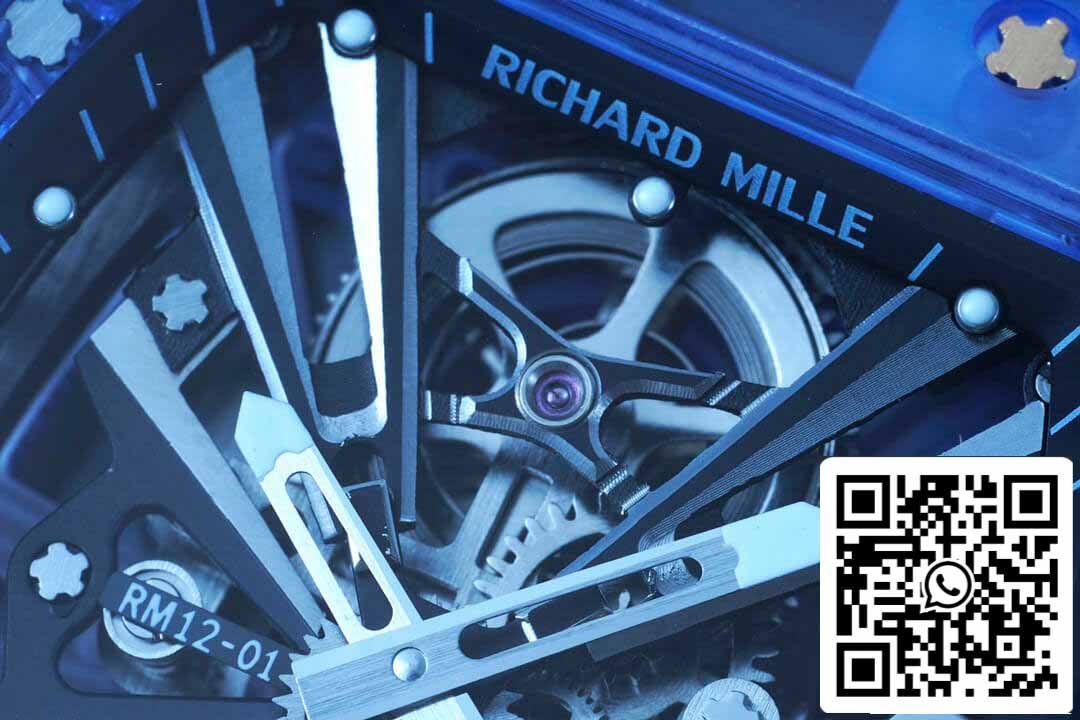 Richard Mille RM12-01 1:1 Meilleure édition RM Factory Tourbillon Version transparente Boîtier