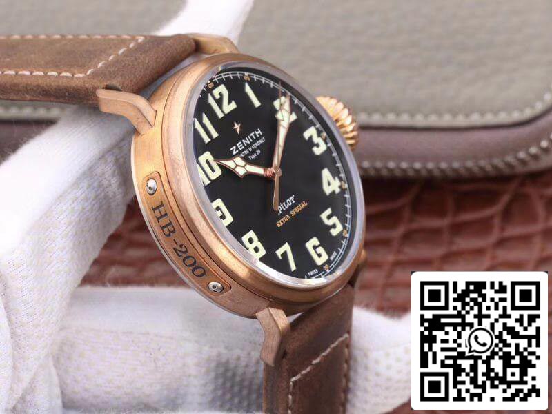 Zenith Pilot Type 20 Extra XF Factory Mechanical Watches 1:1 Best Edition Swiss ETA2824-2 Black Dial